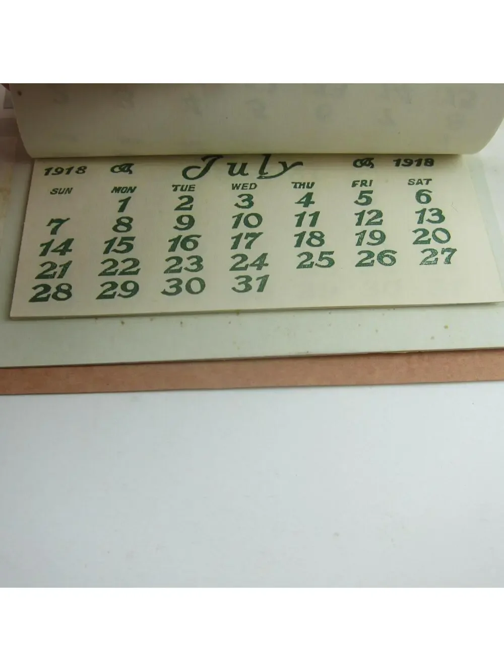 1918 Advertising Calendar Victorian Woman FW Ulmer Groceries Ft. Recovery Ohio